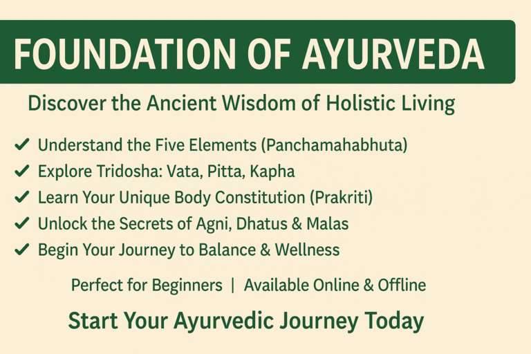 FOUNDATION OF AYURVEDA – A Brief Description
